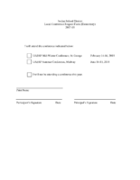 14.3 Elementary Local Conf Request Form 2017-18