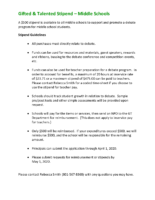 19-20 MS GT Stipend