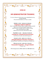 20.2 HR Administrator Training 2019-20