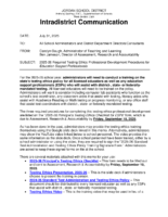 2025-26 Testing Ethics Professional Development (Procedures and Reminders)