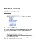 2026-27 Literacy Planning Tools