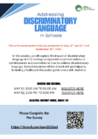 2026 Addressing Discriminatory Language in Schools