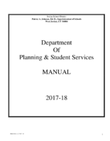 24. Planning & Student Services Manual 2017-18