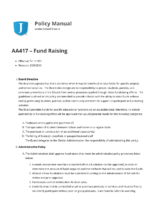 AA417 – Fund Raising – Policy Manual