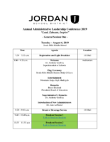 Admin Conference Agenda – 2019-20