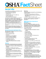 Aerial Lifts Factsheet