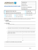 Application for Student Clubs