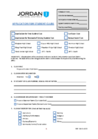 Application for Student Clubs
