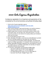 Arts Express Registration 2020
