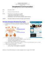 Attendance Newsletter November 2025