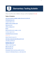 August 2019 Elementary Testing Bulletin