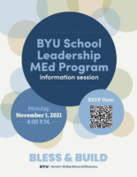 BYU School Leadership MEd Program Flyer