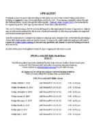 CPR Alert & Dates for Classes 2026-27