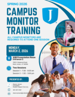 Campus Monitor Training Flyer Spring 2025