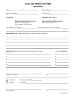 Class Fee Approval Form 11.18.19