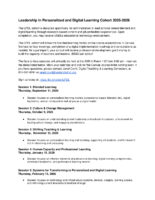 Cohort 7 LPDL Academy 2025 – 2026 Plan