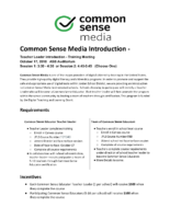 Common Sense Media Introduction –