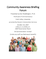 Community Awareness Briefing Forum