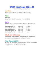 DART Meetings 2024-25