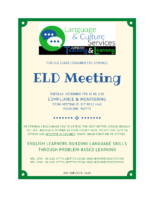 ELD Dec 7 Meeting Flyer