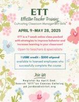 ETT Spring 2025 Flyer