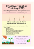 ETT Winter and Spring 2023 Flyer