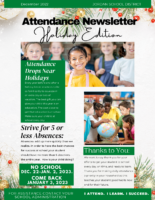 Elementary December Attendance Newsletter 2022