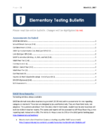 Elementary Testing Bulletin – April 2017