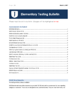 Elementary Testing Bulletin – March 2017
