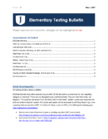 Elementary Testing Bulletin – May 2017