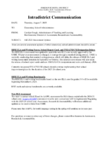 Fall 2025 Assessment Updates – Elementary