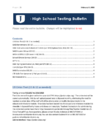 February 2018 High School Testing Bulletin