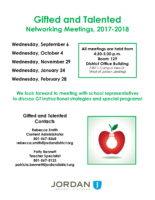 Gifted and Talented Networking Meetings 2017-18