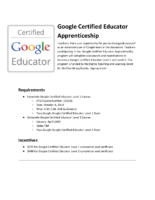 Google Certified Educator Apprenticeship