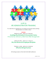 HR Administrator Trainings 2018-19