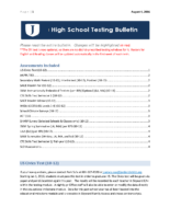 High School Testing Bulletin August 2016
