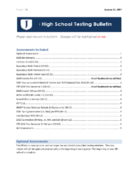 High School Testing Bulletin – February 2017