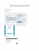 How to Access Canvas Course