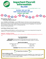 Important Payroll Information May 2025