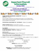 Important Payroll Information October 2025