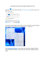 Instructions to Access Bus Video Footage from a PC