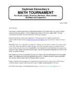 Invitation – 2020 Math Tournament