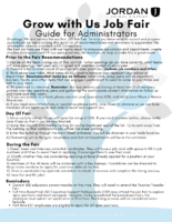 JSD Job Fair – Administrator Information Sheet