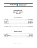 JSD Budget Code Book 2024-25