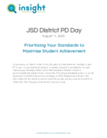 JSD District PD Day – August 11 2020