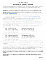 JSD Large SUV – Eligibility Procedures