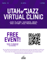 Jazz Virtual Basketball Clinic Flyer