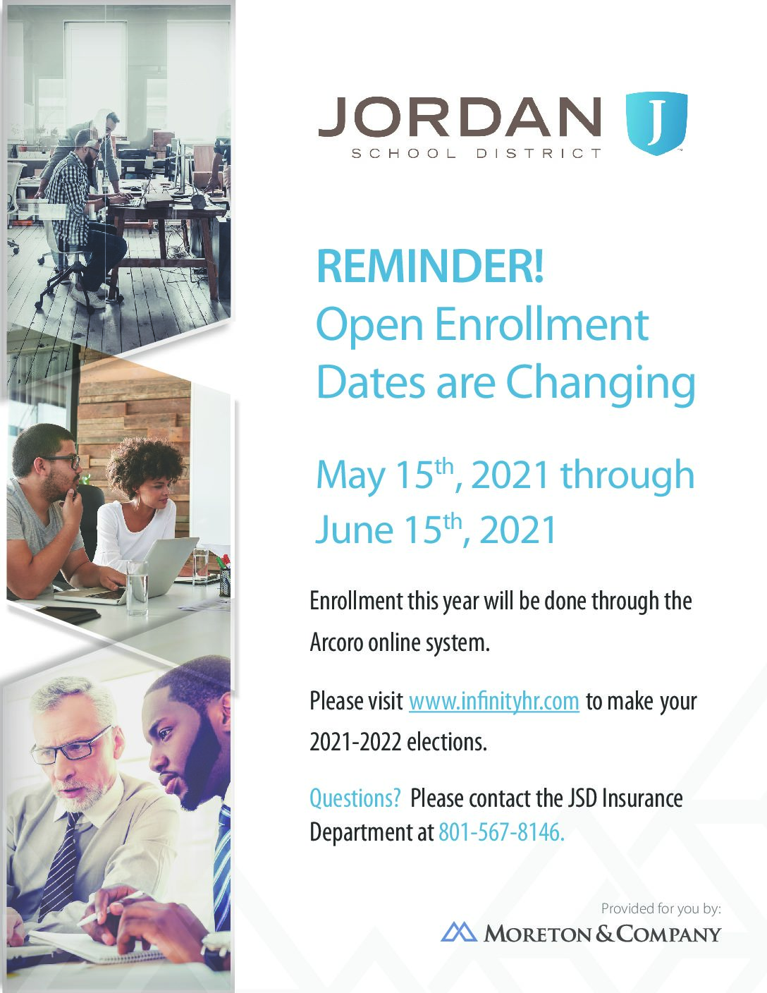 Jordan School District OE Date Chage Reminder Flyer 2021
