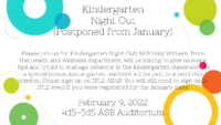 Kindergarten Night Out February Flyer