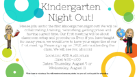 Kindergarten Night Out Flyer